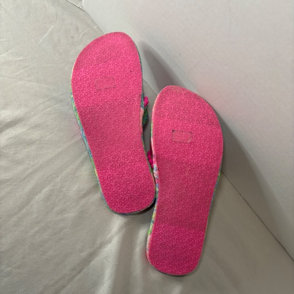 Lilly Pulitzer Swizzle Slippers Slip on 10” long Size Small Soft Bright - Picture 6 of 7